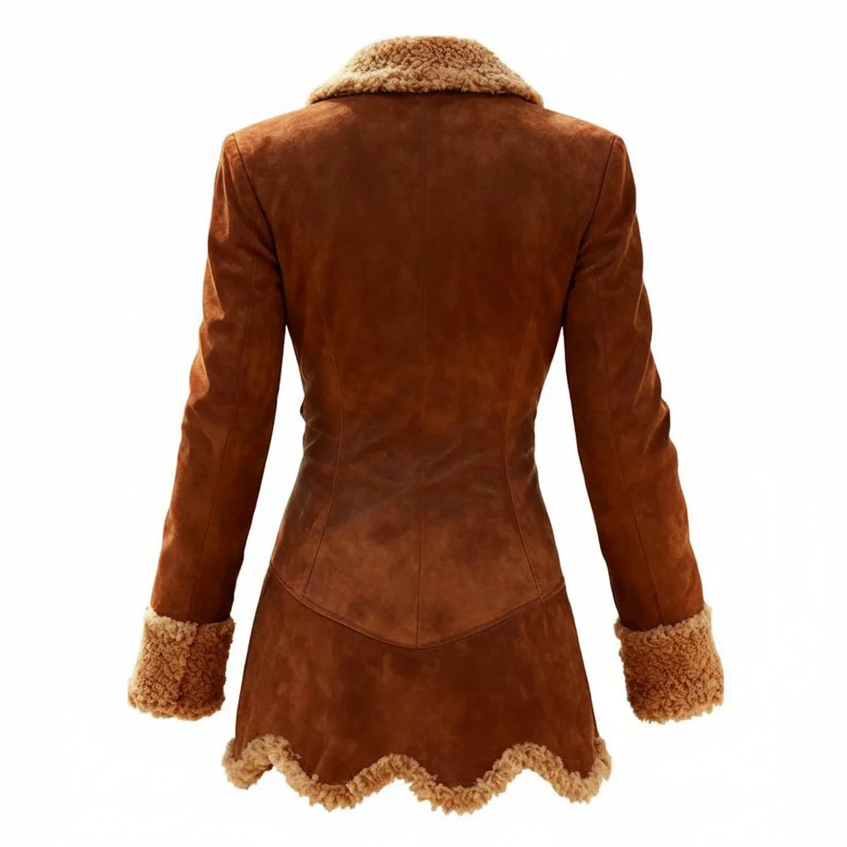 Abrigo de invierno para mujer con detalle de pelo