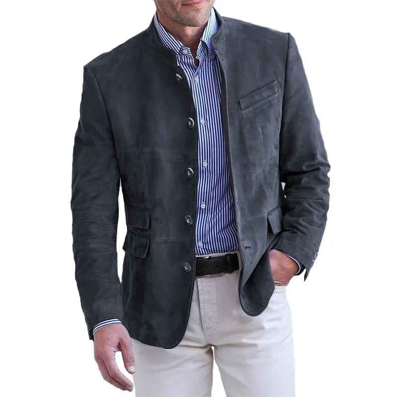 Abrigo para hombre con cuello vintage elegante