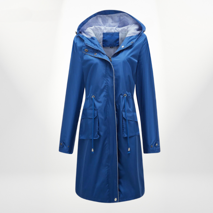 Abrigo tipo anorak para mujer con capucha
