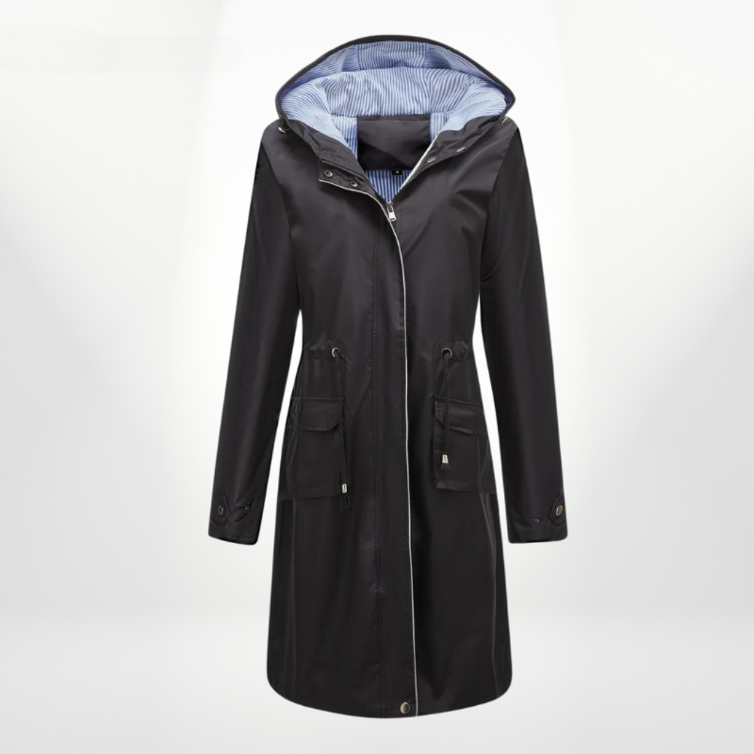 Abrigo tipo anorak para mujer con capucha
