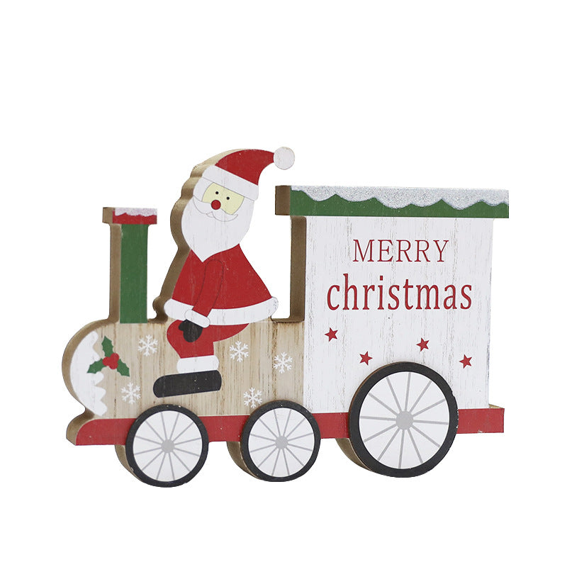 Adorno decorativo de tren de Papá Noel