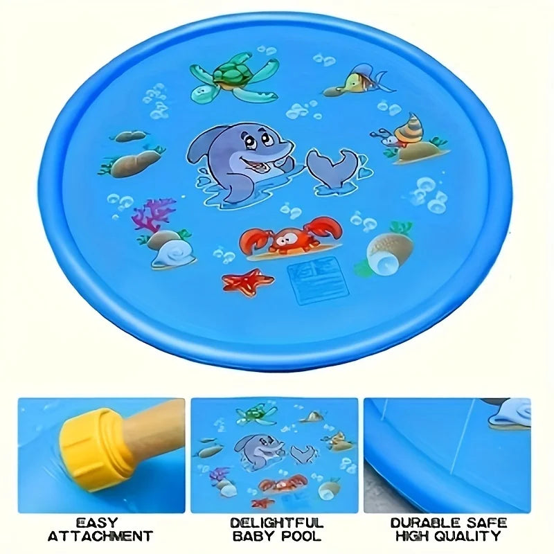 Alfombra de juego con aspersor de agua para exteriores para niños