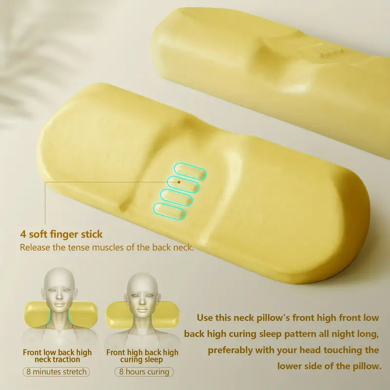 Almohada cervical anatómica de espuma viscoelástica para soporte del sueño y alivio del dolor de cuello