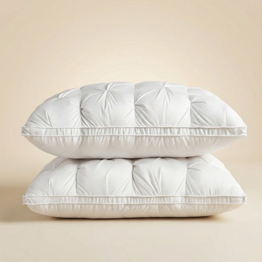 Almohada de Plumón | Soporte Suave Estilo Hotel | Funda de Algodón Transpirable