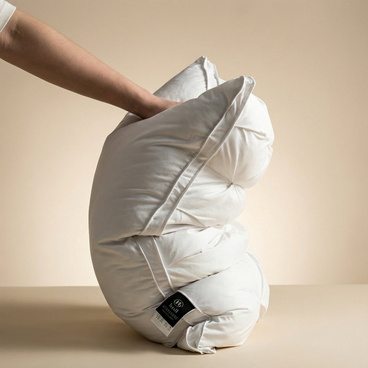 Almohada de Plumón | Soporte Suave Estilo Hotel | Funda de Algodón Transpirable