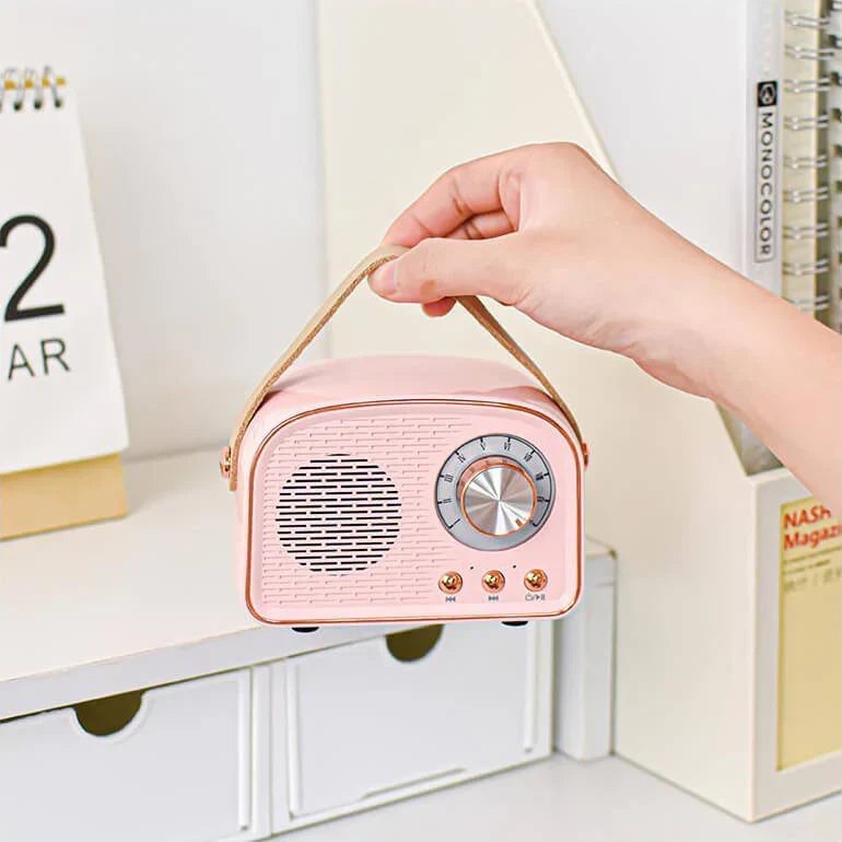 Altavoz Bluetooth - Altavoz Inalámbrico Retro con Radio FM