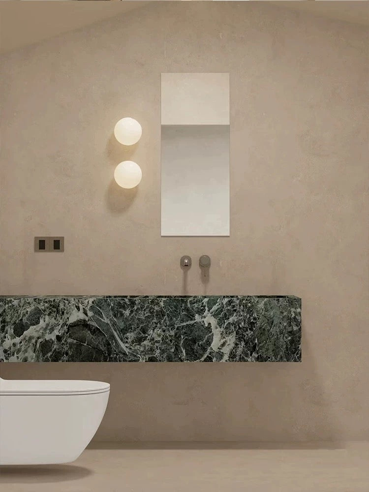 Aplique de pared esférico – Lámpara de pared moderna de vidrio – Iluminación de interior elegante