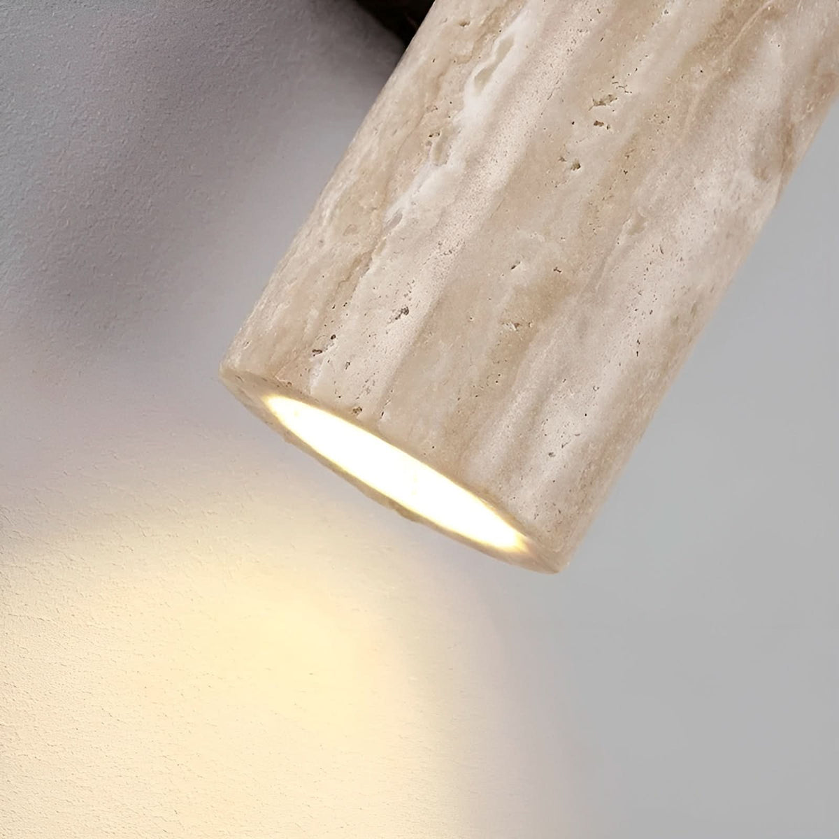 Aplique de pared LED de travertino – Lámpara de estilo wabi-sabi