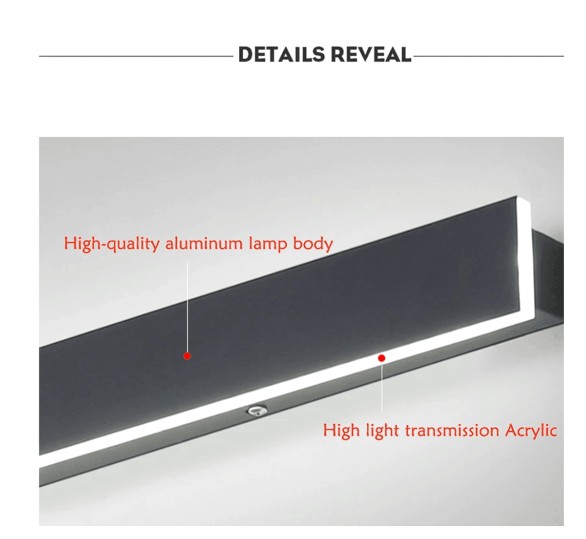 Aplique de pared LED vertical adhesivo – Iluminación de exterior elegante y resistente a la intemperie