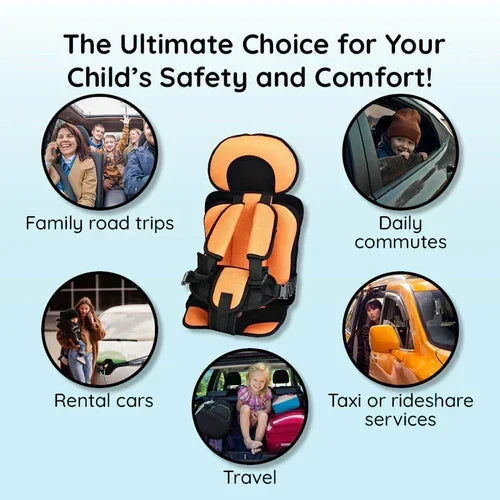 Asiento elevador portátil y plegable para coche para niños