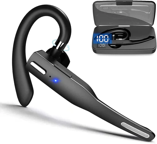 Auricular Bluetooth Profesional con Cancelación de Ruido y Diseño Ergonómico