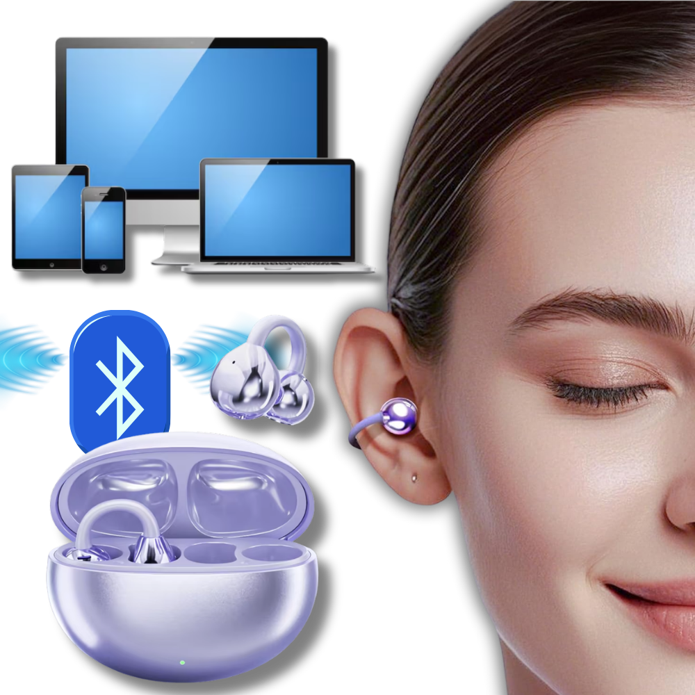 Auriculares inalámbricos Bluetooth de diseño abierto tipo clip con sonido nítido