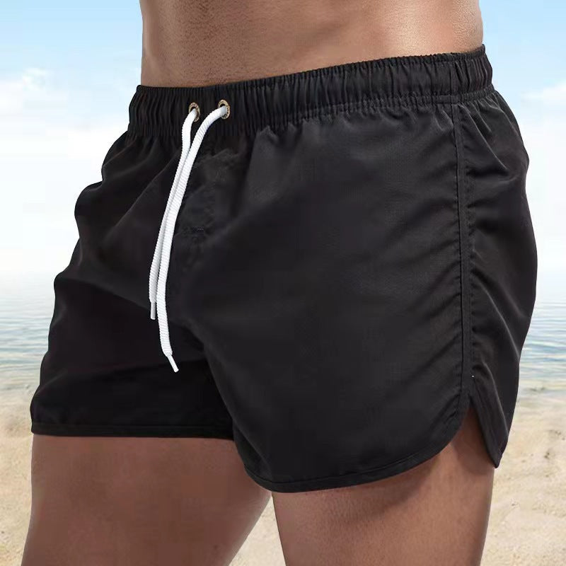 Bañador tipo shorts para hombre – Cintura elástica con cordón ajustable
