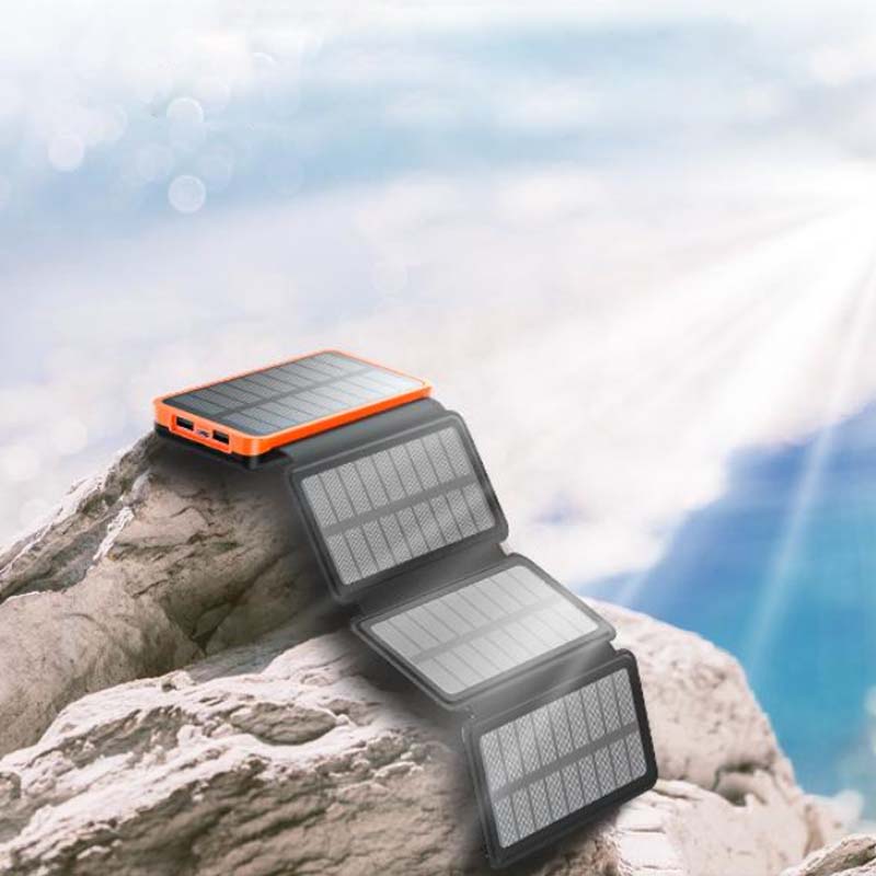 Batería externa solar plegable e impermeable