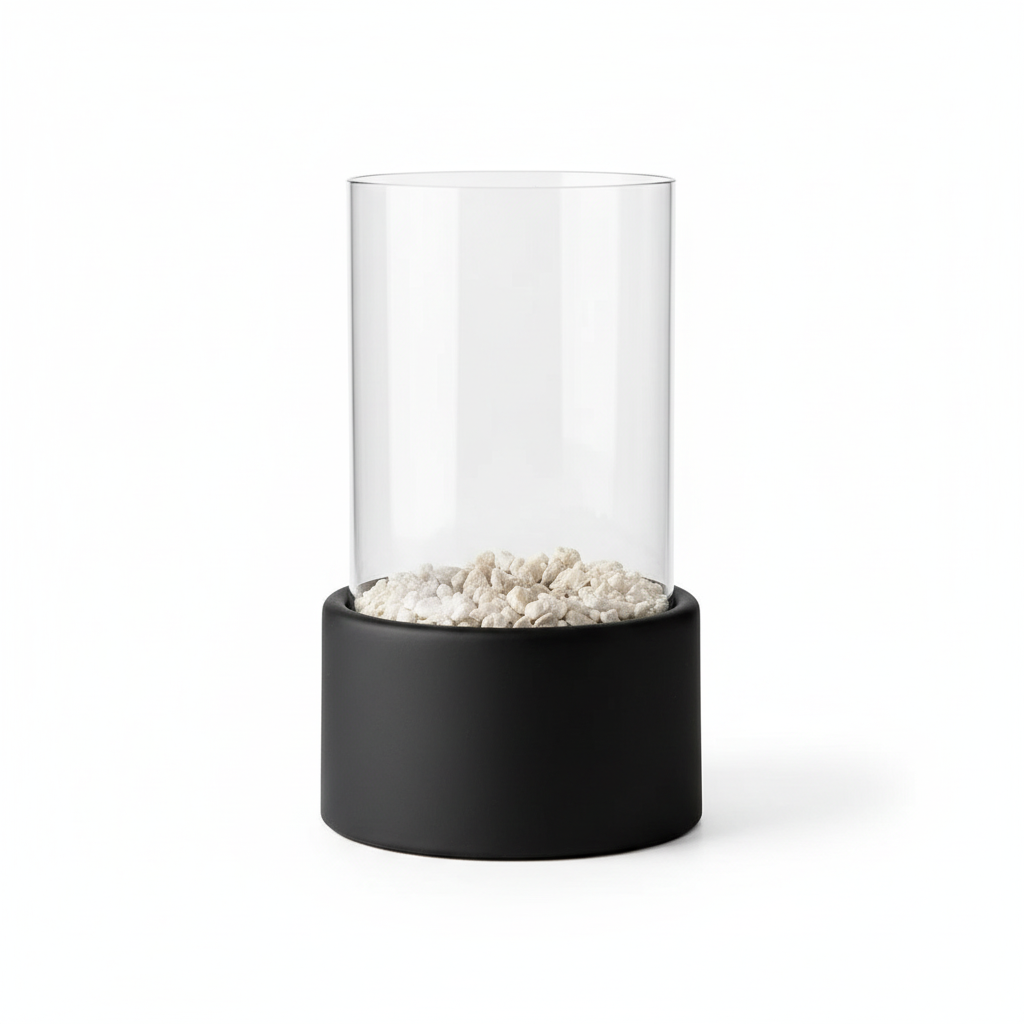 Biochimenea de Cristal Sin Humo – Chimenea Portátil de Sobremesa para Interior y Exterior