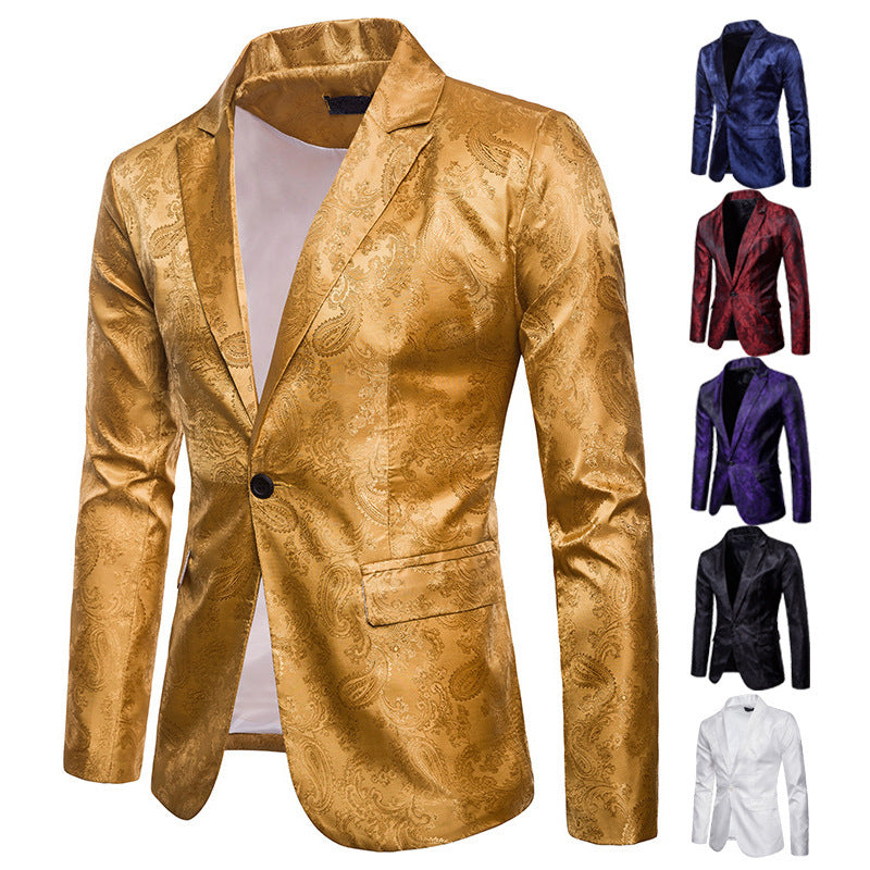 Blazer de esmoquin elegante con patrón jacquard