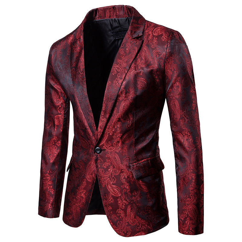 Blazer de esmoquin elegante con patrón jacquard