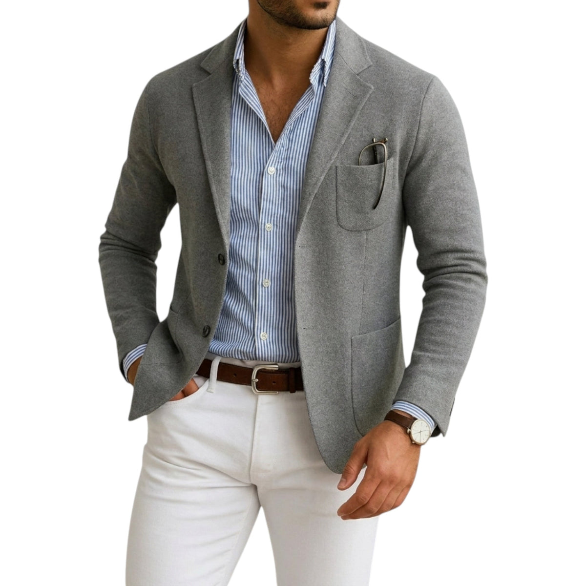 Blazer para hombre en estilo clásico con solapa