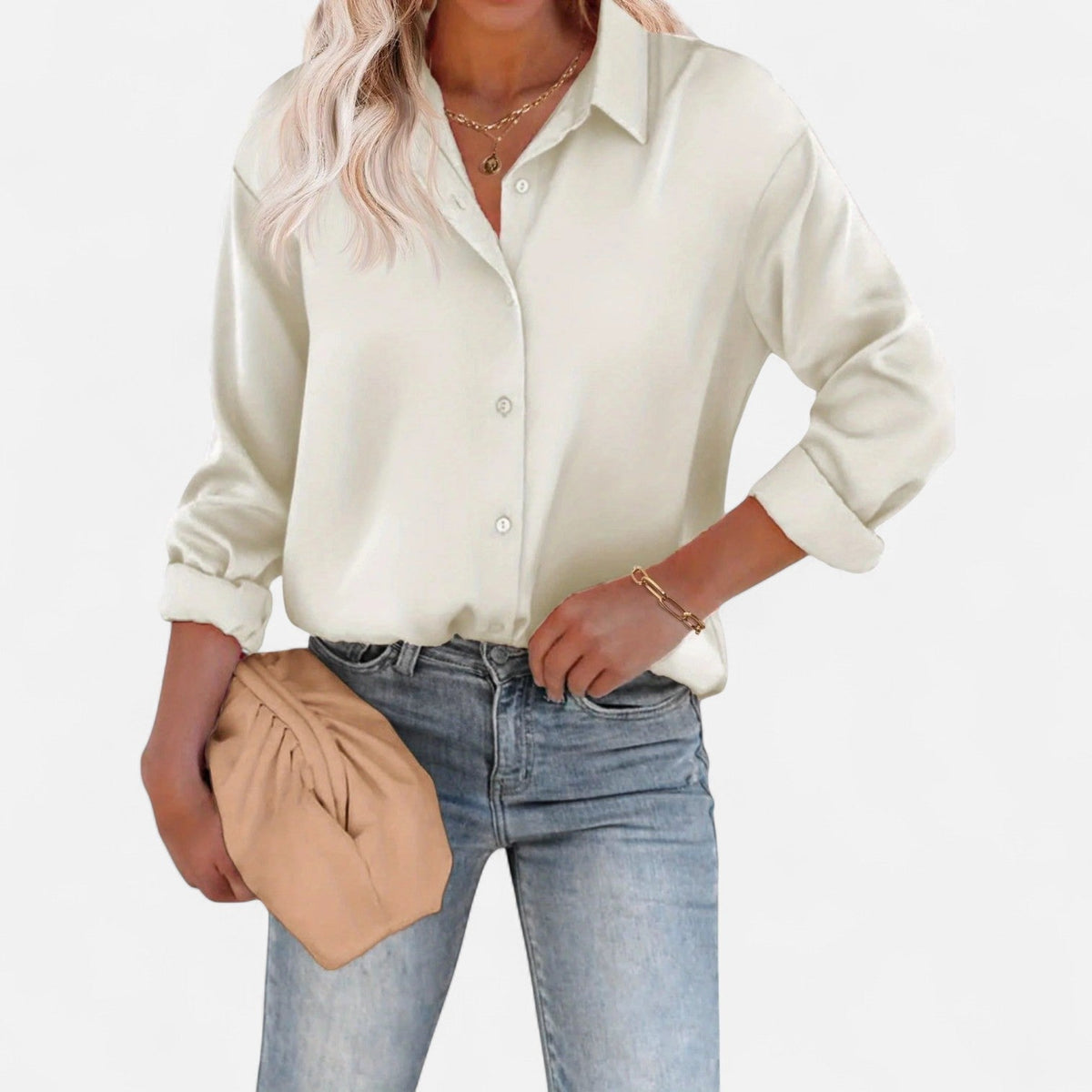 Blusa clásica para mujer de silueta fluida: elegancia atemporal y comodidad sofisticada