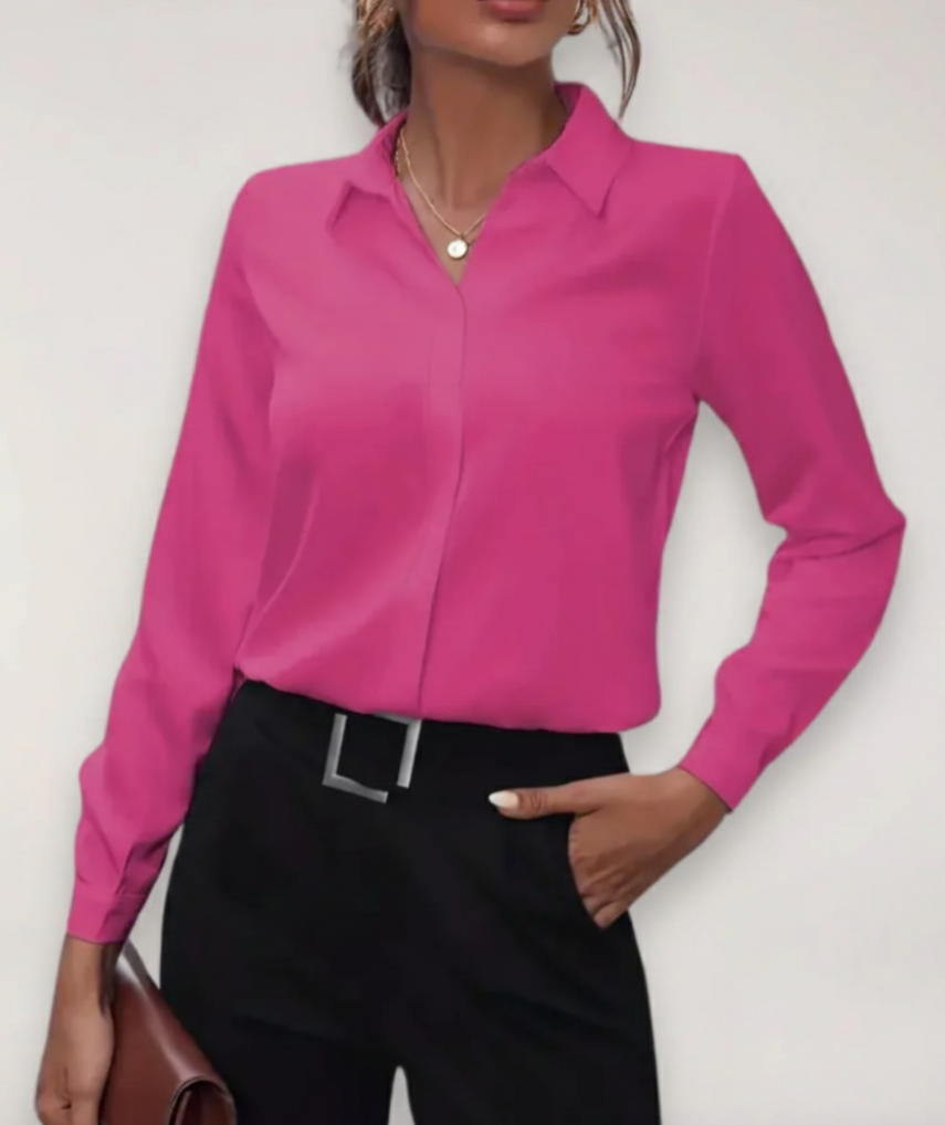 Blusa de oficina con botones