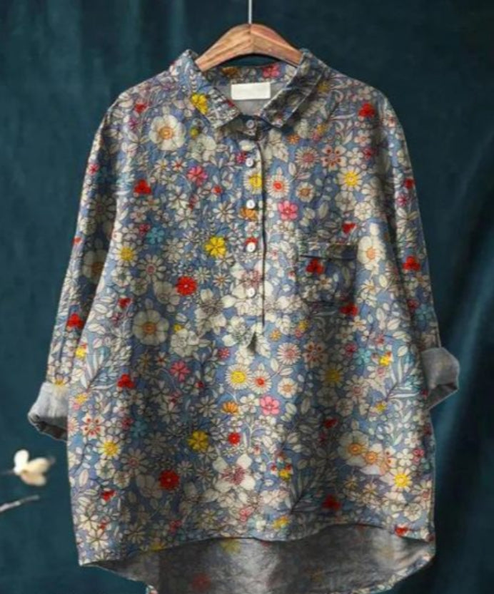 Blusa elegante con estampado floral | Elegancia y comodidad
