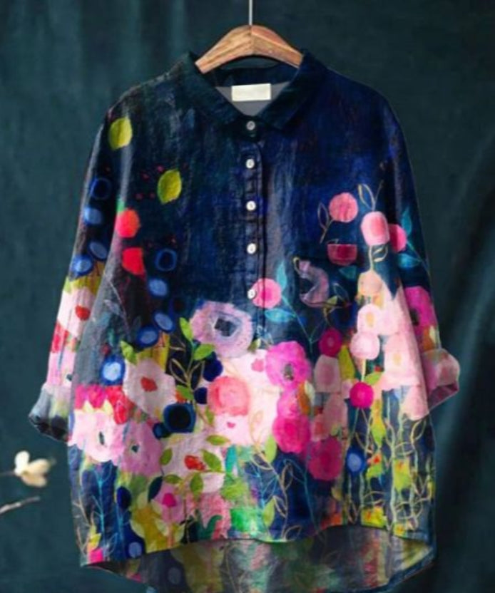 Blusa elegante con estampado floral | Elegancia y comodidad