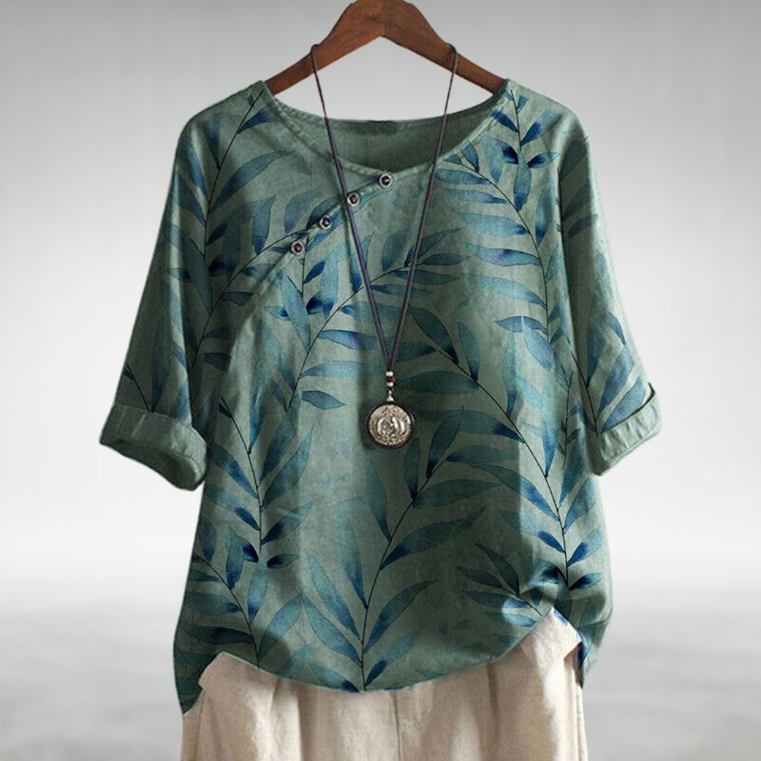 Blusa estampada para mujer con manga 3/4