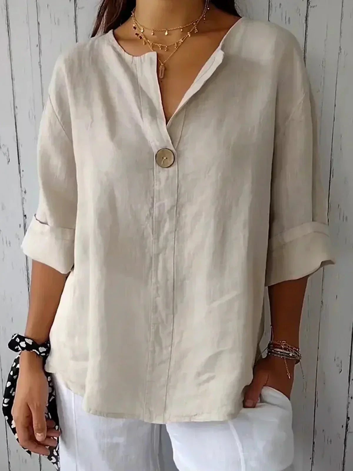 Blusa para mujer con cierre de botones