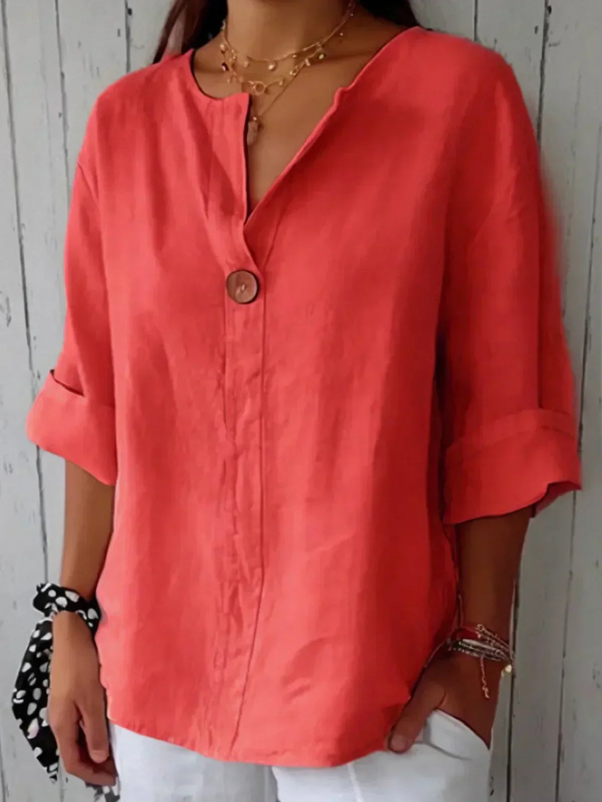 Blusa para mujer con cierre de botones