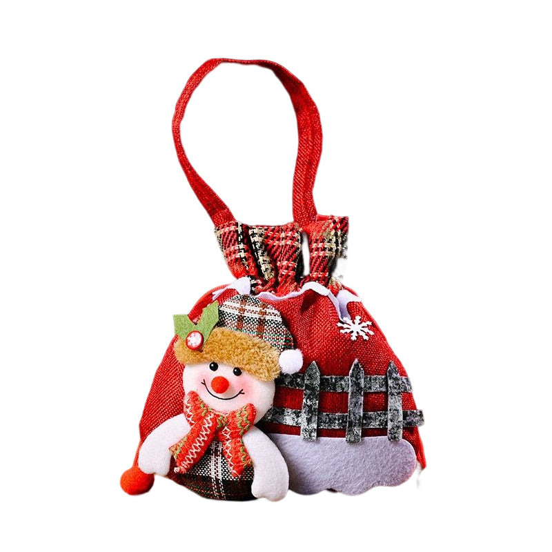 Bolsa de regalo de Navidad con muñeco