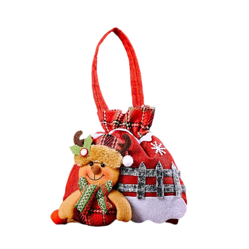 Bolsa de regalo de Navidad con muñeco