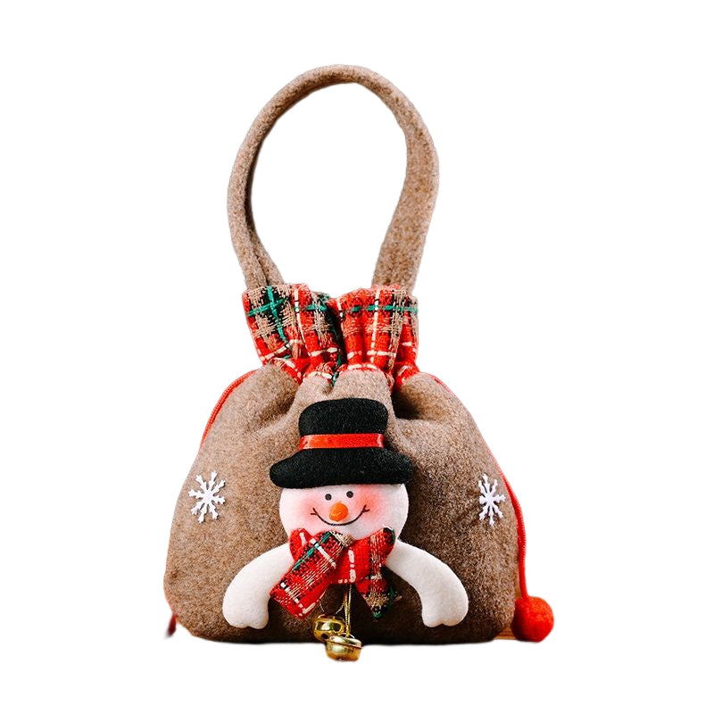 Bolsa de regalo de Navidad con muñeco