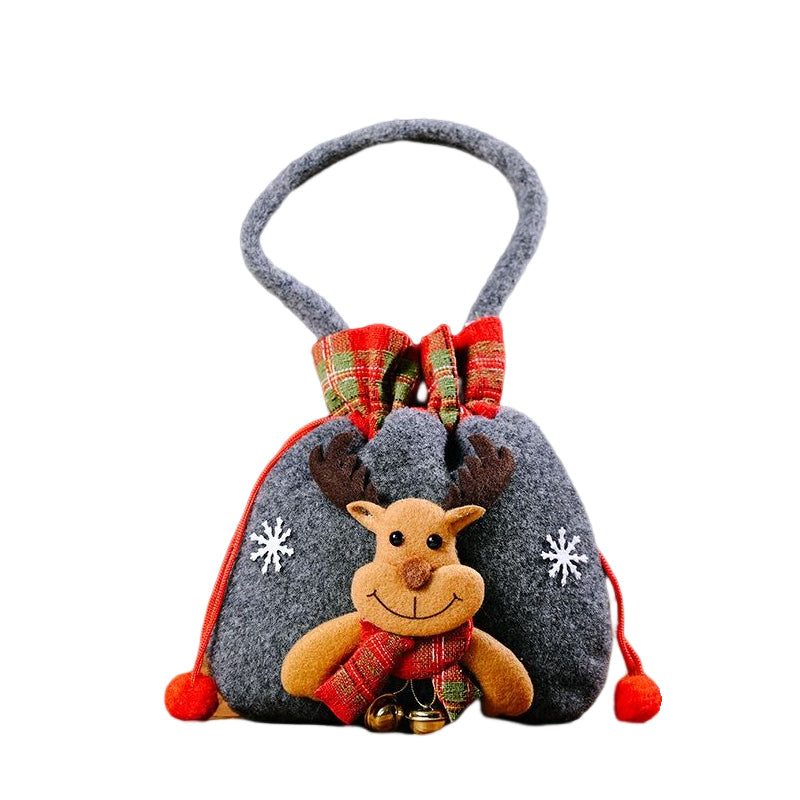 Bolsa de regalo de Navidad con muñeco