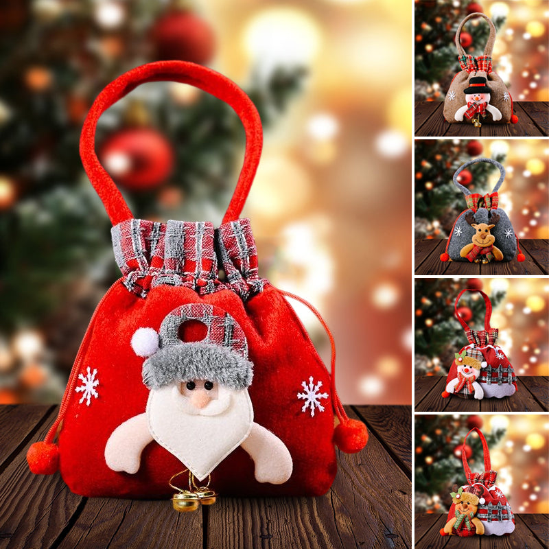 Bolsa de regalo de Navidad con muñeco
