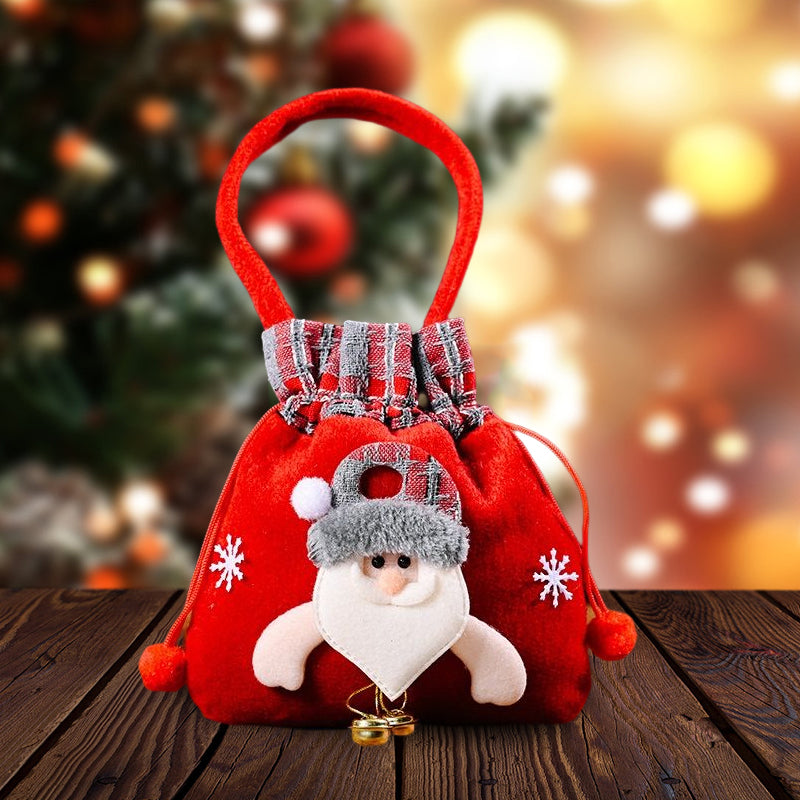 Bolsa de regalo de Navidad con muñeco