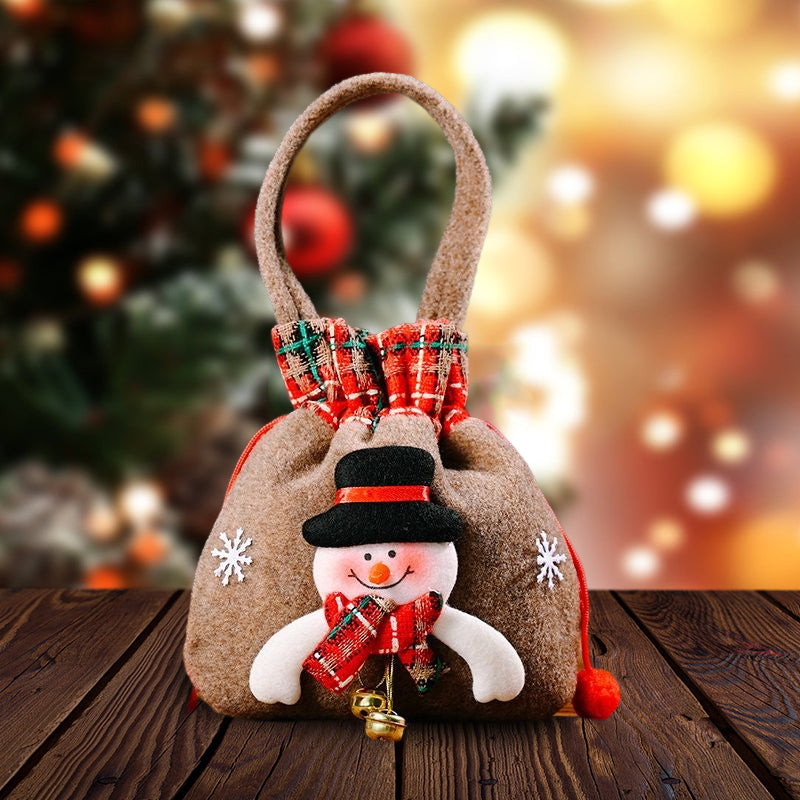 Bolsa de regalo de Navidad con muñeco