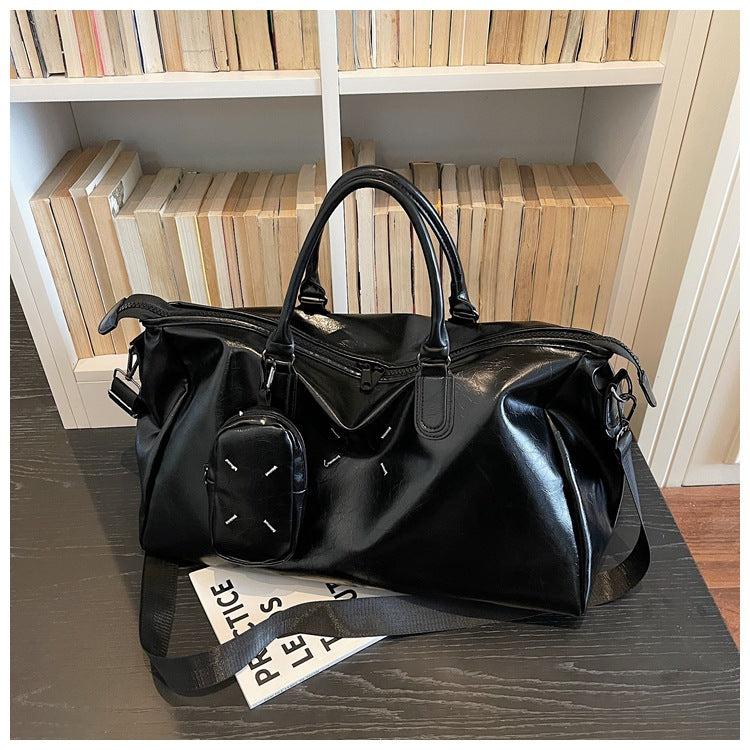 Bolsa de viaje duffle de cuero de lujo para fin de semana
