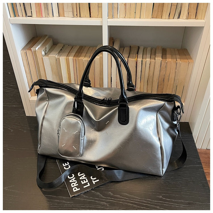Bolsa de viaje duffle de cuero de lujo para fin de semana
