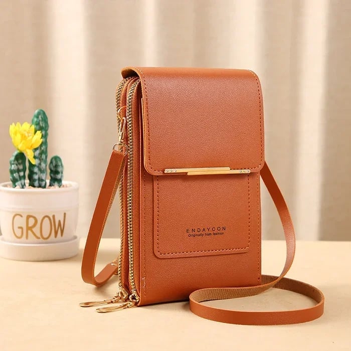 Bolso de cuero con protección antirrobo
