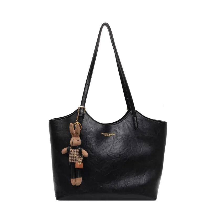 Bolso de hombro espacioso para mujer con dos asas