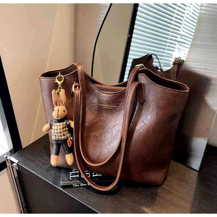 Bolso de hombro espacioso para mujer con dos asas