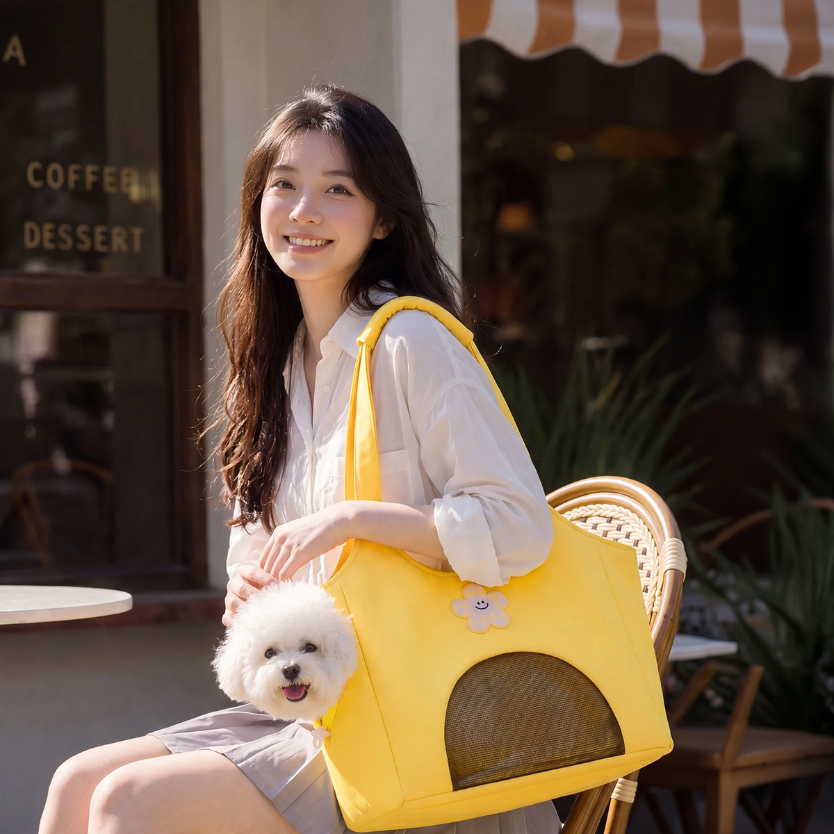 Bolso de lona transpirable para mascotas
