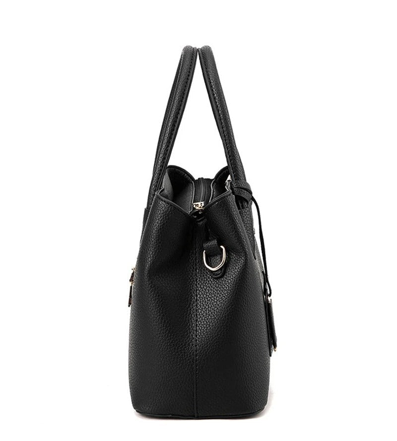 Bolso de mano y hombro moderno de piel para mujer