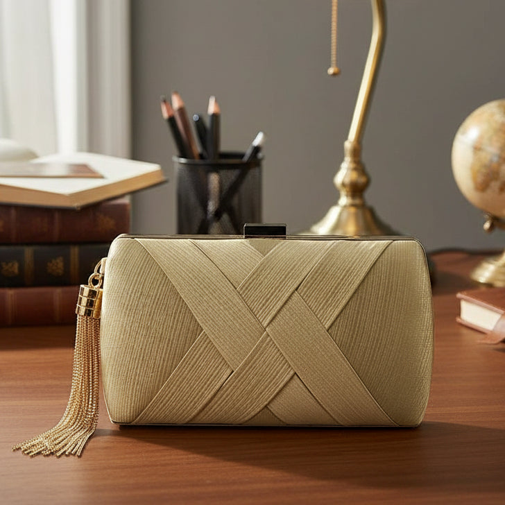 Bolso de noche para mujer con borlas y diseño moderno