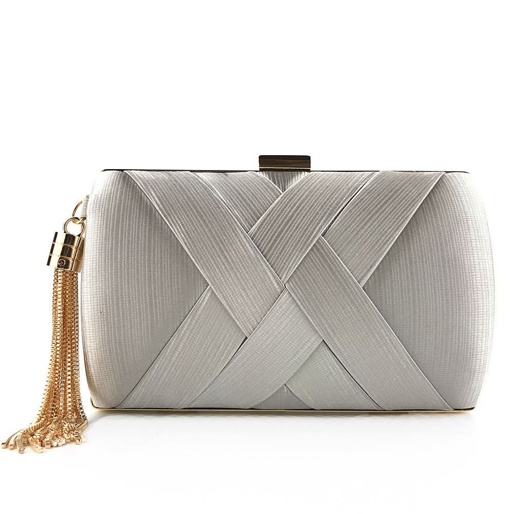 Bolso de noche para mujer con borlas y diseño moderno