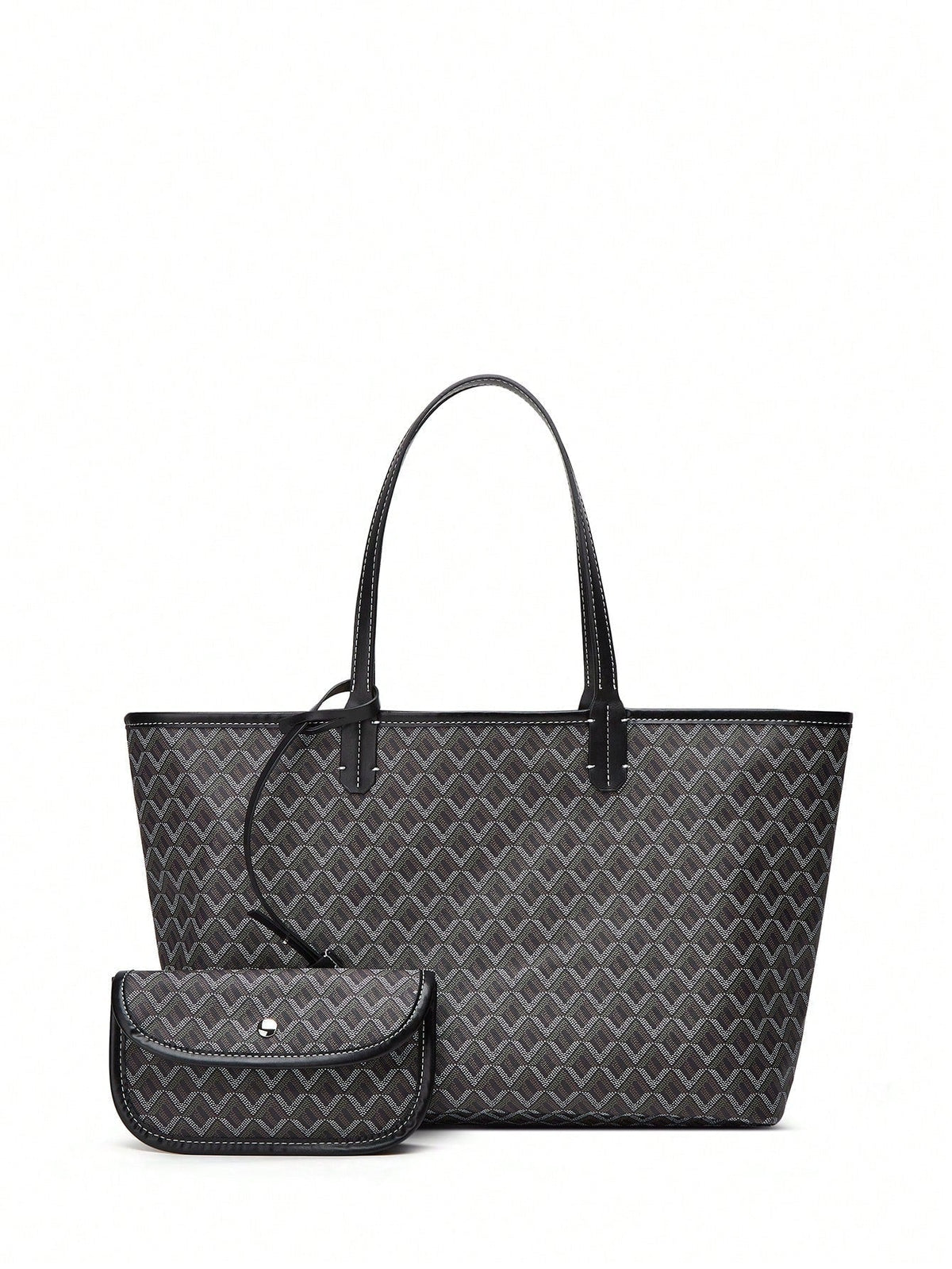 Bolso shopper espacioso con estampado gráfico