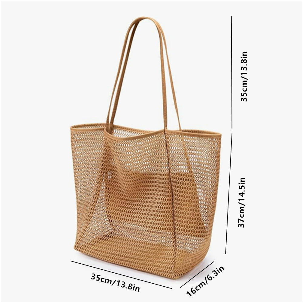 Bolso tote de playa de malla transpirable