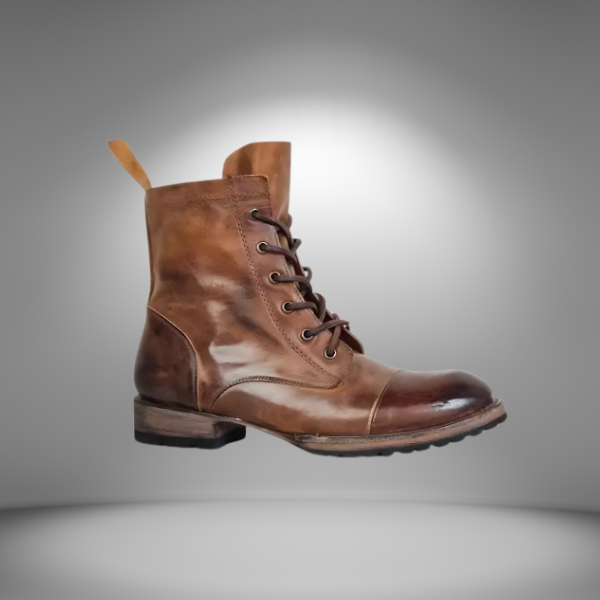 Botas con cordones para hombre de estilo western vintage