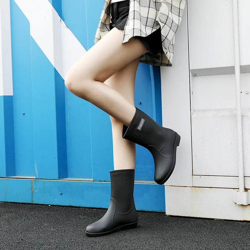Botas de agua de caña media para mujer