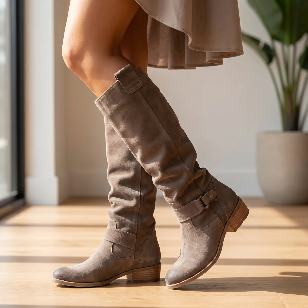 Botas de Piel Flexibles para Mujer | Calzado Anatómico Diario con Ajuste en el Tobillo